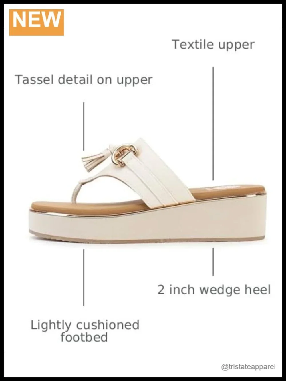 Women's Geri Flatform Sandal Platform Heel Tassel Thong